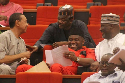 OBA sharing a moment with people during a gathering