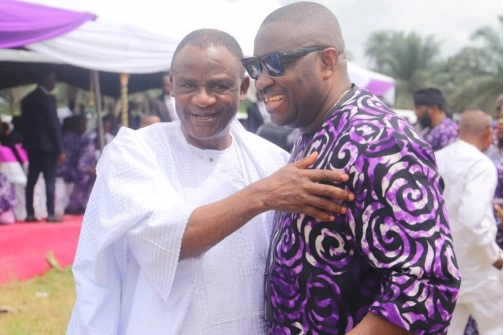 OBA sharing a joyful moment with a guest